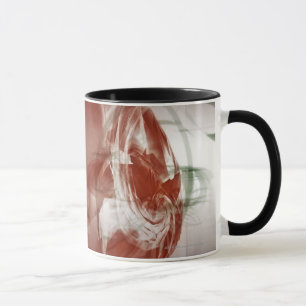 Circular shapes against light background mug
