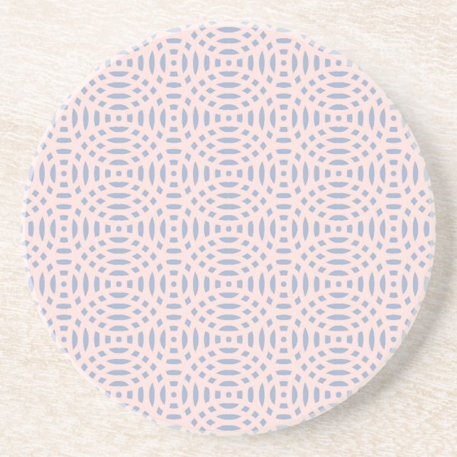 circular shapes seamless pattern coaster (Front)