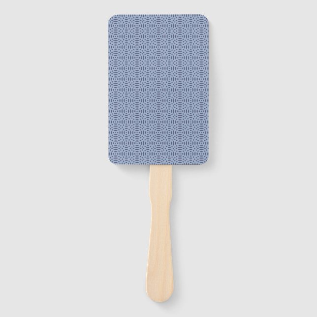 circular shapes seamless pattern hand fan (Front)