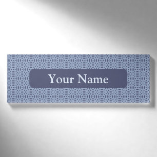 circular shapes seamless pattern name tag