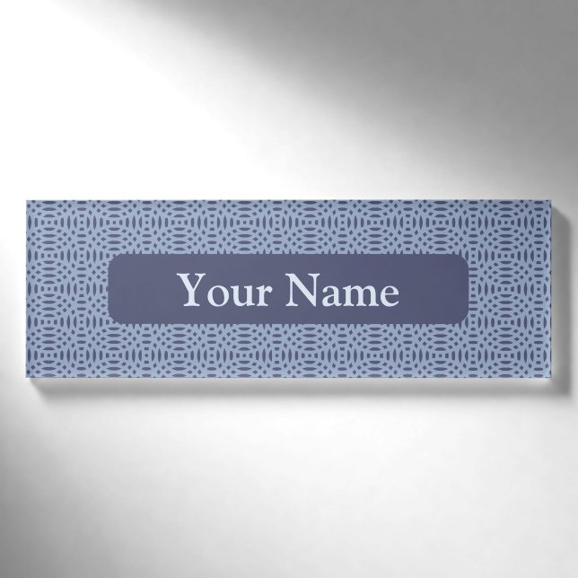 circular shapes seamless pattern name tag (Front)