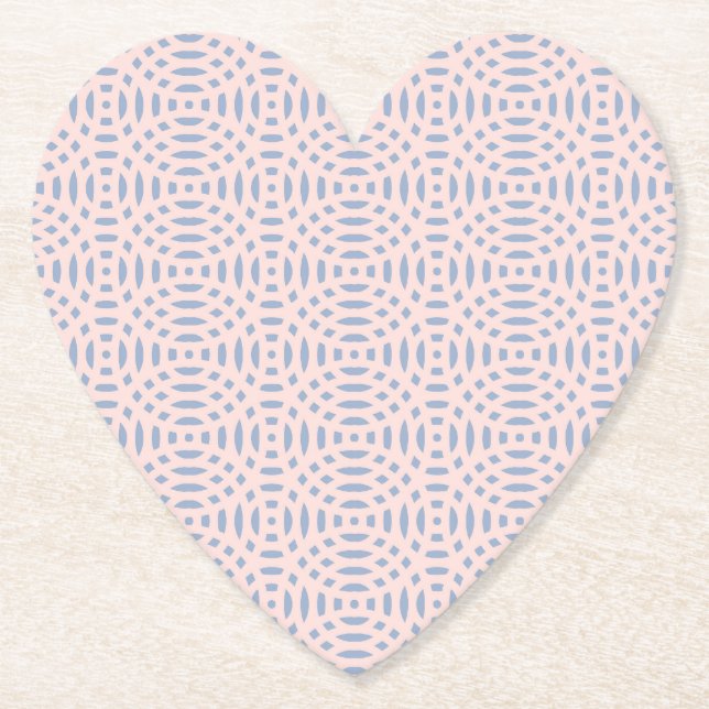 circular shapes seamless pattern paper coaster (Front)