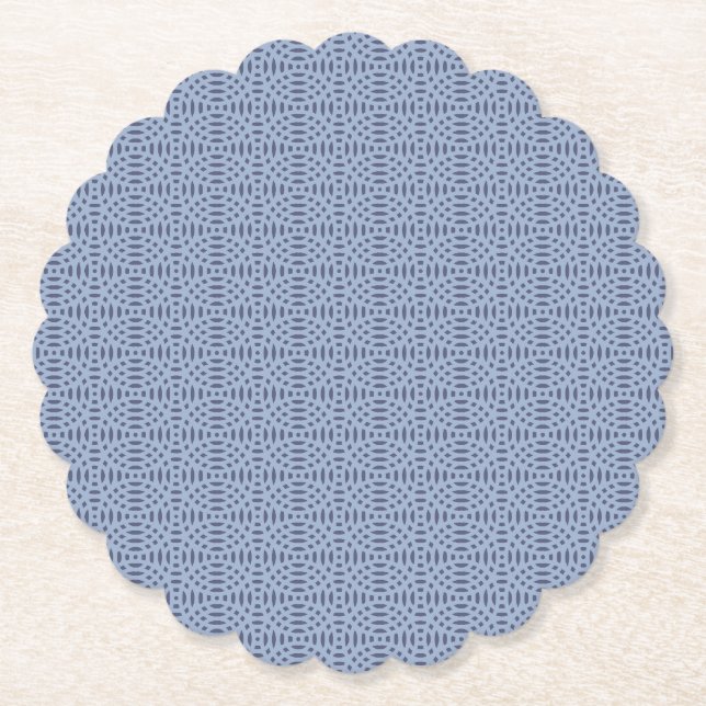 circular shapes seamless pattern paper coaster (Front)