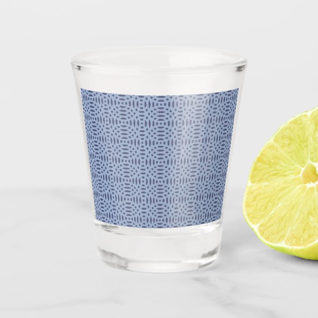 circular shapes seamless pattern shot glass (Front)