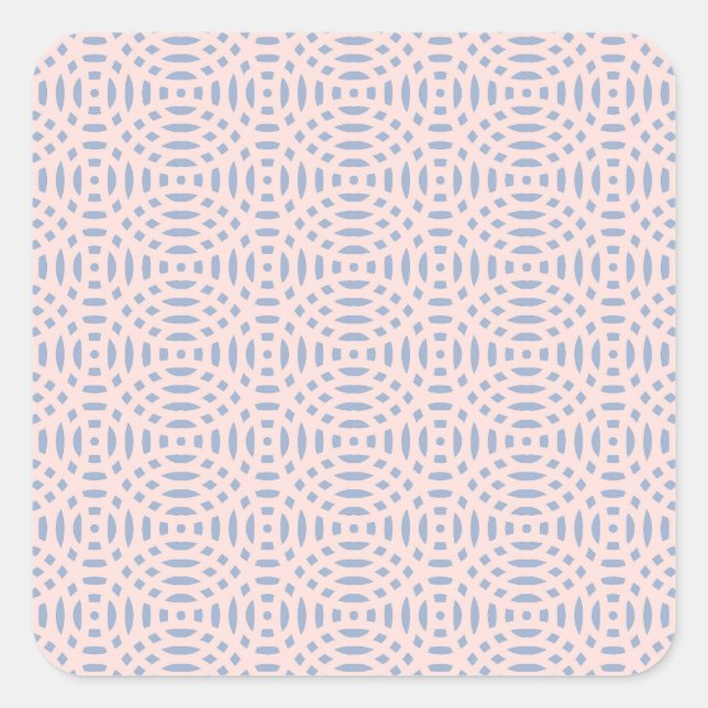 circular shapes seamless pattern square sticker (Front)