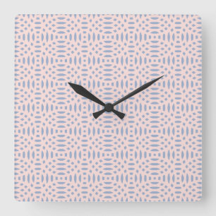 circular shapes seamless pattern square wall clock
