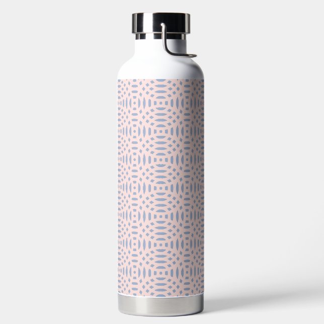 circular shapes seamless pattern water bottle (Left)