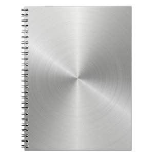 Circular slabs metal iron notebook
