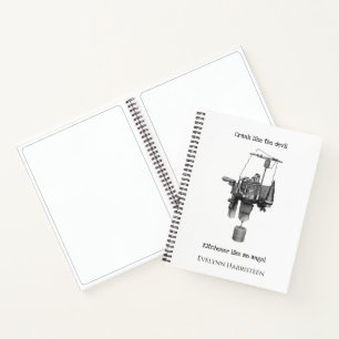 Circular Sock Knitting Machine Line drawing Notebook