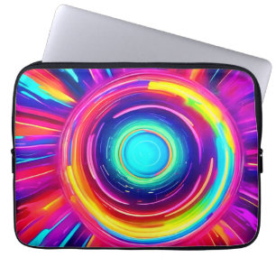 Circular Spectrum: A Vibrant Exploration of Colour Laptop Sleeve