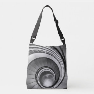Circular Stairway BW Crossbody Bag