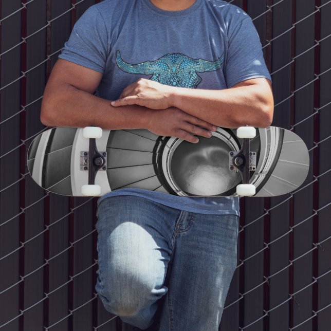 Circular Stairway BW Skateboard (Outdoor 3)