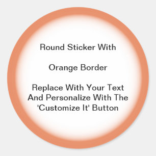 Circular Stickers With An Orange Border In Sheets