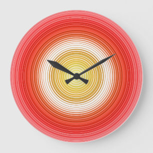 Circular Tomato Colours Large Clock