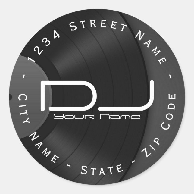 Circular Vinly Return Address Label (Front)