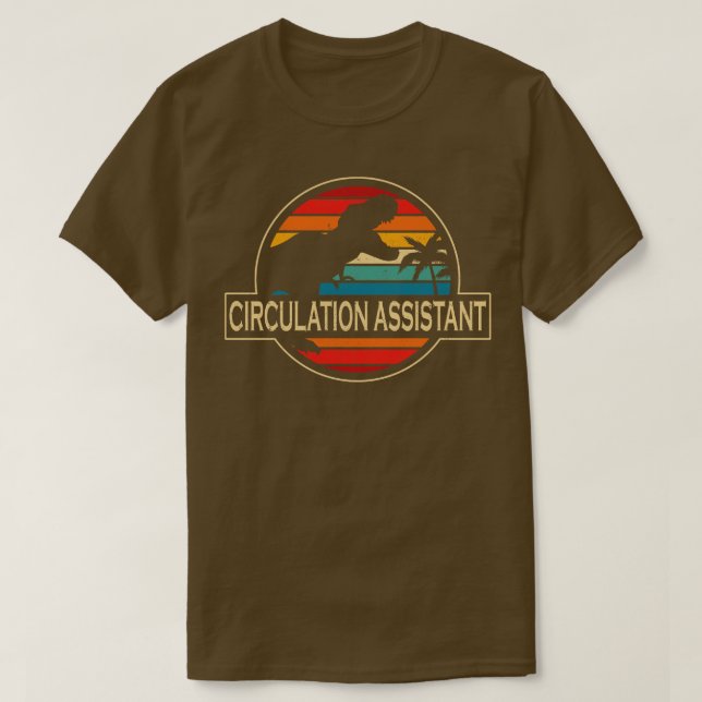 Circulation Assistant Dinosaur T-Shirt (Design Front)