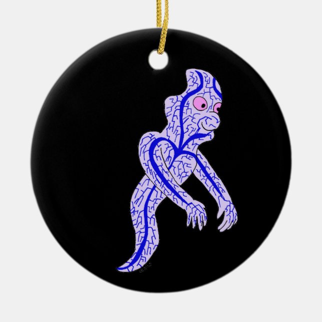 Circulatory ghost ceramic tree decoration (Front)