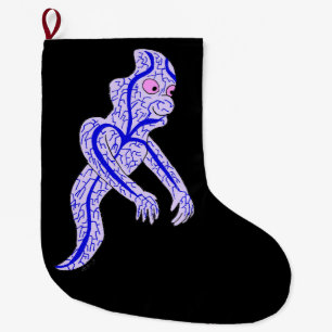 Circulatory ghost large christmas stocking