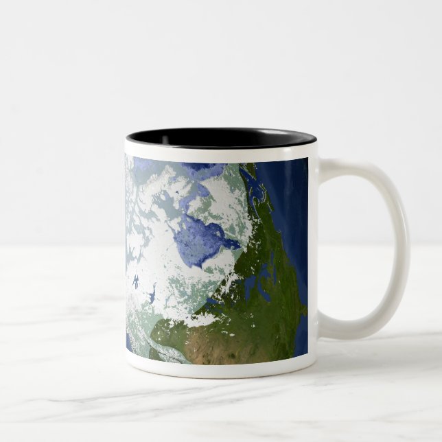 Circum-Arctic permafrost Two-Tone Coffee Mug (Right)