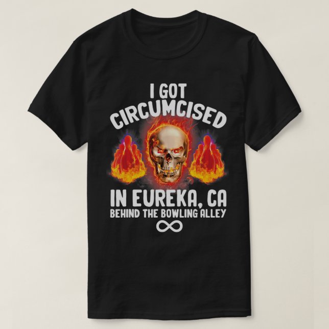 Circumcised Bowling Oddly Specific Humour Weird Fu T-Shirt (Design Front)