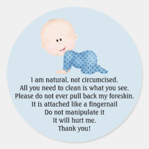 Circumcision reminder Stickers for Newborns Family
