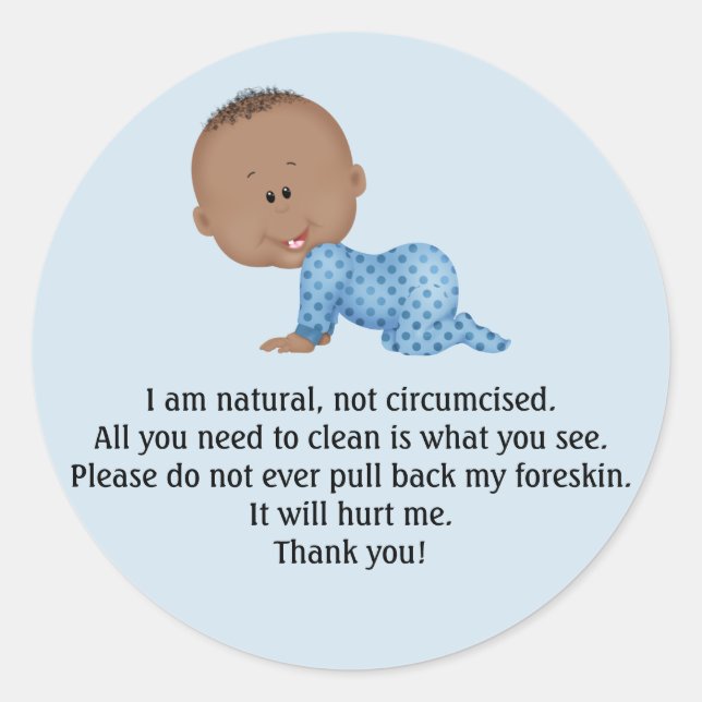 Circumcision reminder Stickers for Newborns Family (Front)