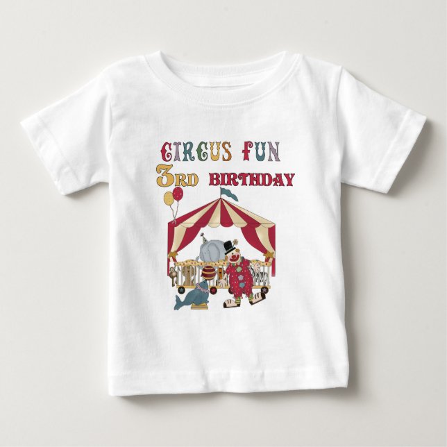 Circus 3rd Birthday Tshirts and Gifts (Front)