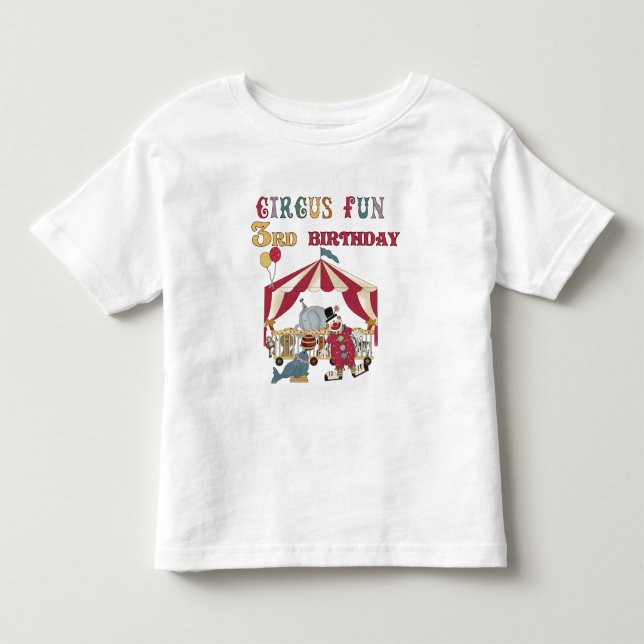 Circus 3rd Birthday Tshirts and Gifts (Front)