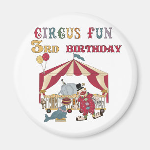 Circus 3rd Birthday Tshirts and Gifts Magnet