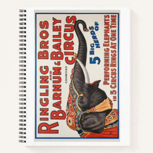 Circus 5 Big Herds of Performing Elephants Notebook