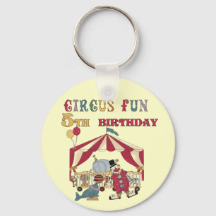 Circus 5th Birthday tshirts and Gifts Key Ring