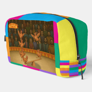 Circus acrobat chickens dopp kit