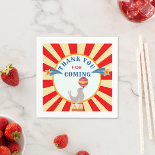 Circus Act Thank You Party Napkins