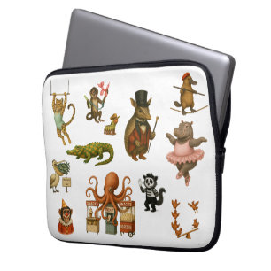 Circus acts laptop sleeve
