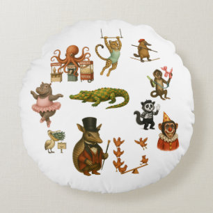 Circus acts round cushion