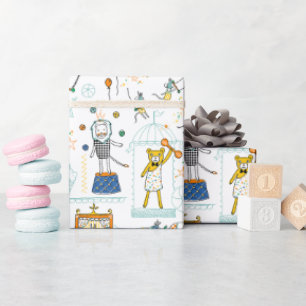 Circus Animal Performers Wrapping Paper