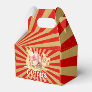 Circus Animals Birthday Party Favour Box