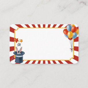 circus animals carnival place cards for buffet