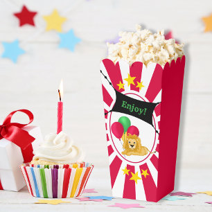Circus Animals Red and White with Stars Favour Box