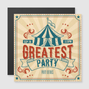 Circus Any Event Magnetic Invitation