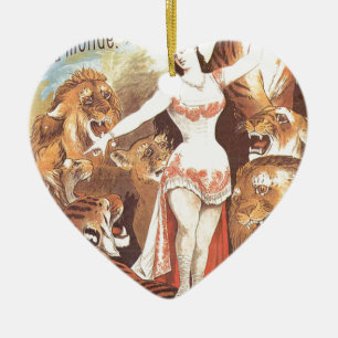 circus art ceramic tree decoration