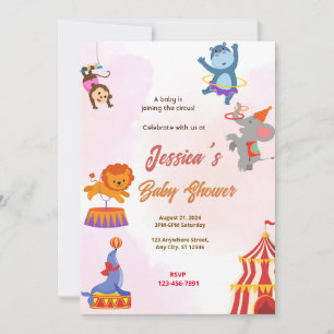 Circus Baby Shower Invitation