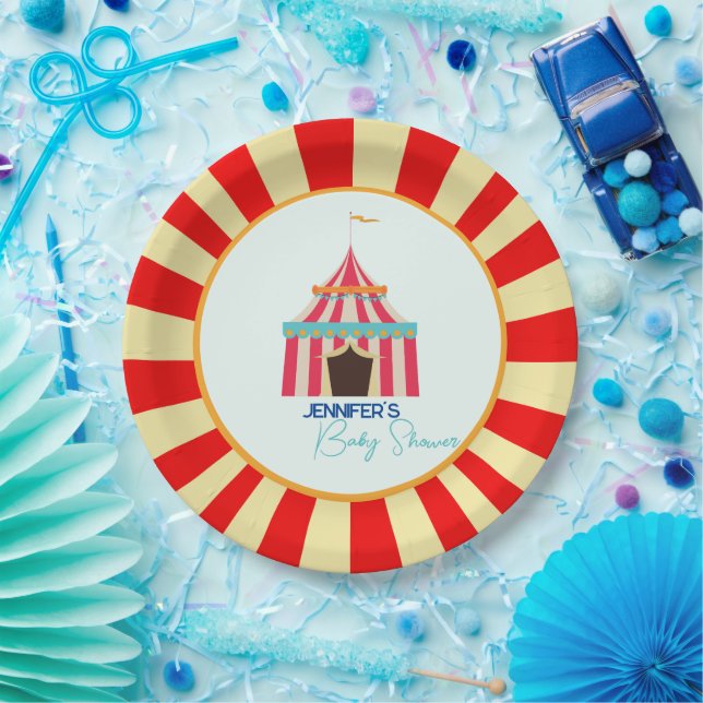 Circus Baby Shower Paper Plates (Party)