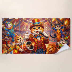 Circus bathroom/kitchen/cat circus beach towel