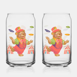 Circus Bear Drink Glass