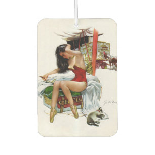Circus Beauty Vintage Art Pin-Up Girl Car Air Freshener