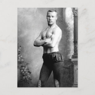 Circus Beefcake 1898 Postcard