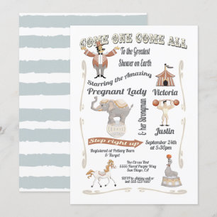 Circus Big Top Baby Shower Invitation