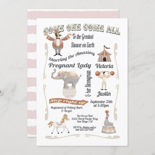 Circus Big Top Baby Shower Invitation
