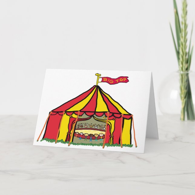 Circus Big Top Tent Card (Front)